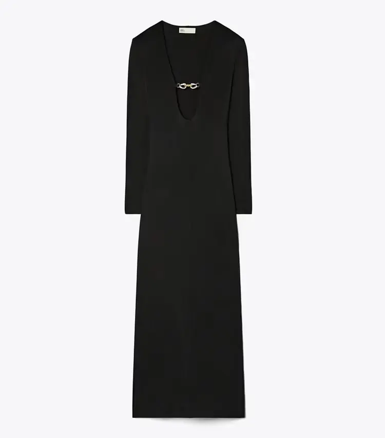 Deep U-Neck Jessa Viscose Dress