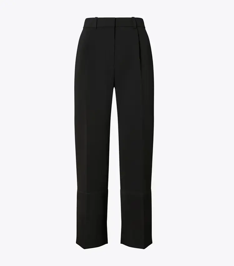 Cropped Crepe Pant