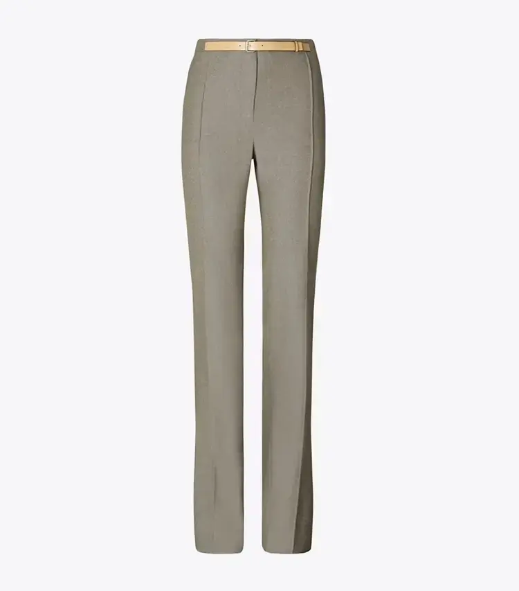 High-Waisted Wool Pants